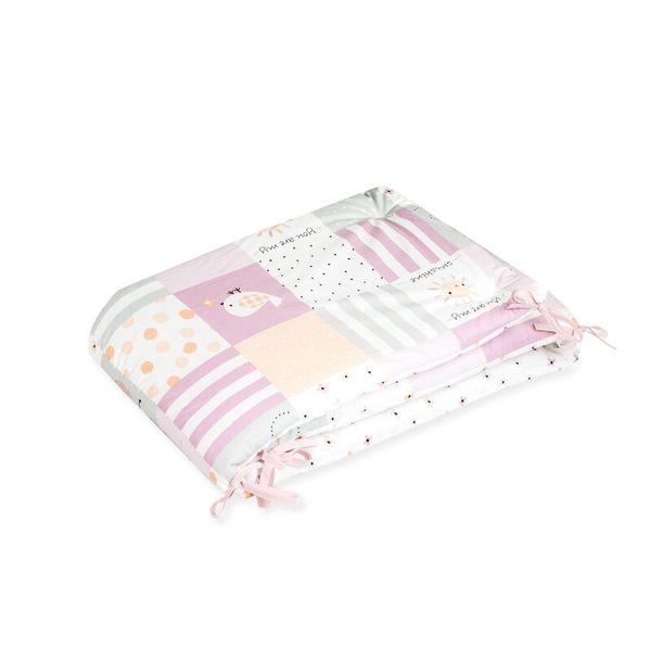 babydecke, Patchwork, rosa, weiß, Polyester