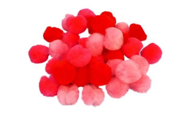 ELVIRAS Pompons, Ø 2 cm, gemischte Farben, 1.500 Stück