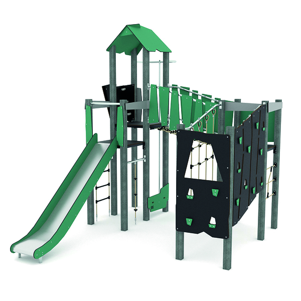 Spielplatz, Klettergerüst, Rutsche, Gerüst, Grün