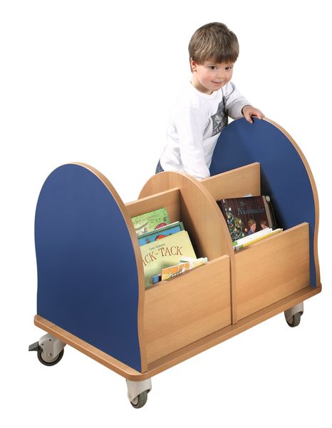Kinderregal, Bücherwagen, Wagen, Holz, Räder