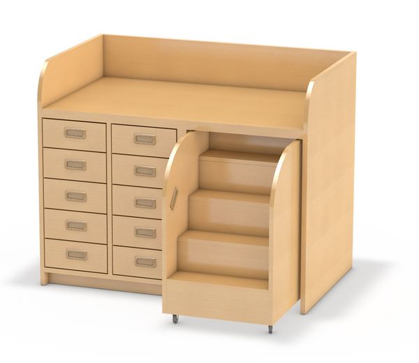 Küche, Kommode, Holz, Schubladen, Küchenregal