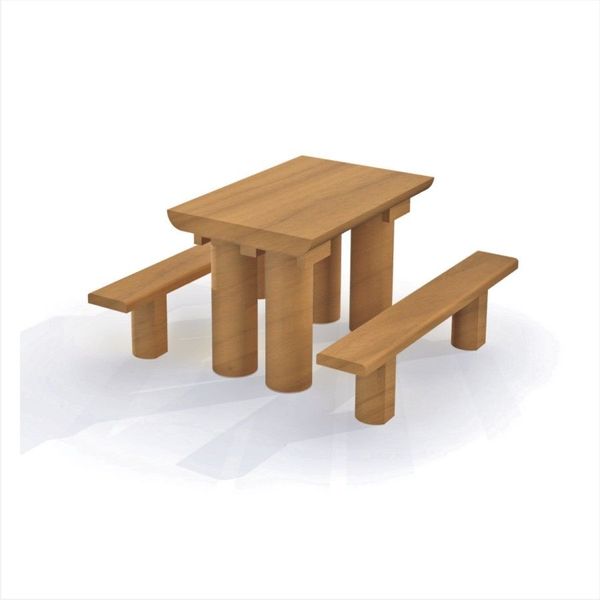 Gartenstuhl, Holzset, Tisch, Holztisch, Banken-Satz