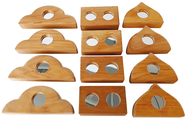 BAUSPIEL Spiegelklötzchen, 12 teilig BAUSPIEL Spiegelklötzchen, 12 teilig