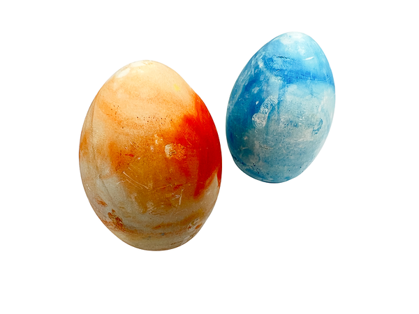 ELVIRAS Kreideeier, marmoriert, in Pappschachtel, 6 Stück ELVIRAS Kreideeier, marmoriert, in Pappschachtel, 6 Stück