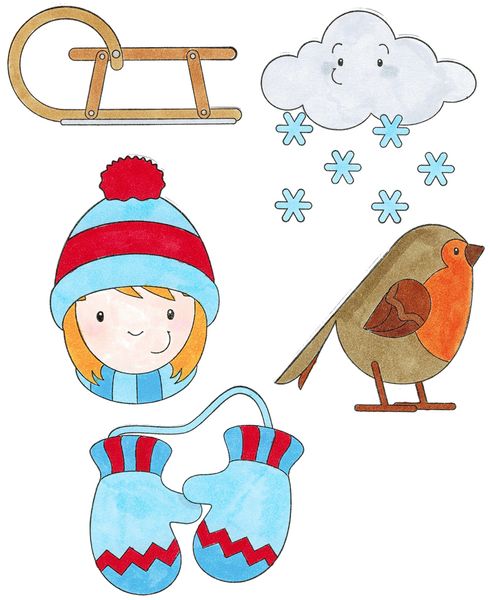 Riesenstempel Winter-Motive, 6 tlg. (SONDERANGEBOT)