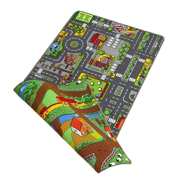 Kinderteppich, Spielteppich, Stadtplan, Straßenlayout, Vielzweck