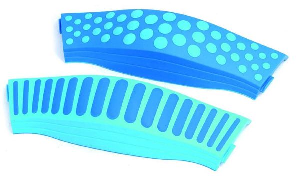 Schwimmflossen, Flossenblätter, Polymer, Blau, Musteroberfläche