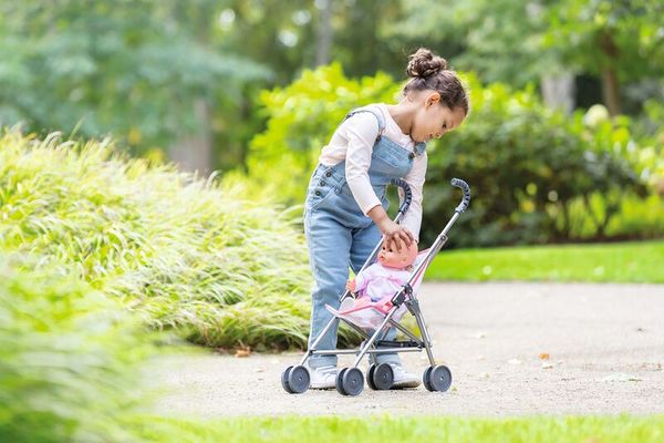 Puppenbuggy faltbar, für 36 - 42cm Puppen, ab 18 Monaten