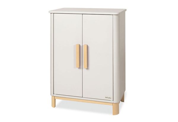 kleiderschrank, schrank, holzbeine, doppelttüren, weißer schrank
