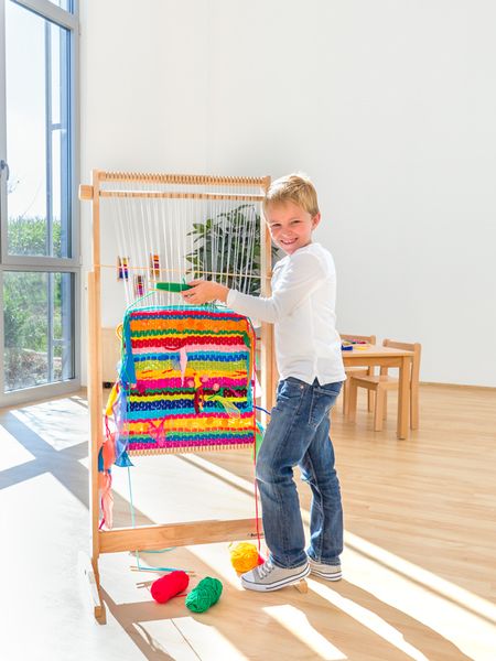 Kinderplay, Häkelkette, Wolle, Spielzeugständer, Buntes Muster