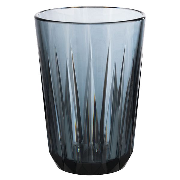 Glas, Becher, Transparente Glas, Facettenschliff, Dunkelblau