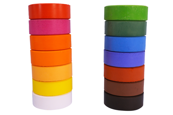 Temperablöcke, gemischt, 55mm, 14 Farben Temperablöcke, gemischt, 55mm, 14 Farben