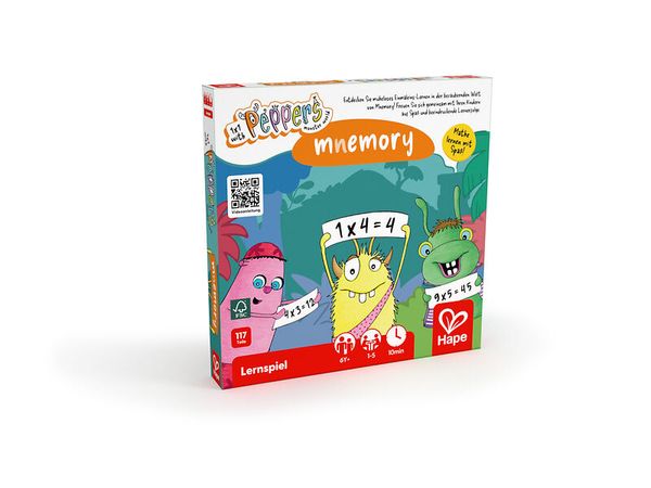 HAPE "Peppers Mnemory" - Lernspiel mit Merkhilfen zum "Einmaleins", ab 7 Jahre HAPE "Peppers Mnemory" - Lernspiel mit Merkhilfen zum "Einmaleins", ab 7 Jahre