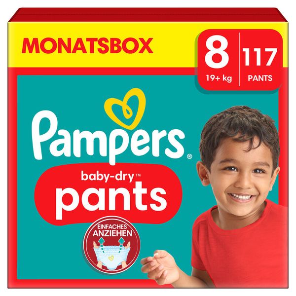 PAMPERS Baby Dry Pants Gr. 8, Extra Large 17+ kg, (verschiedene Verpackungsgrößen)