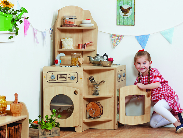 4-in-1-Eck-Küche, BxTxH: 69 x 69 x 108 cm, ab 3 Jahre