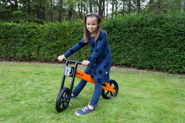 Kinderfahrrad, Balancebike, orange, Schwarz, Laufrad