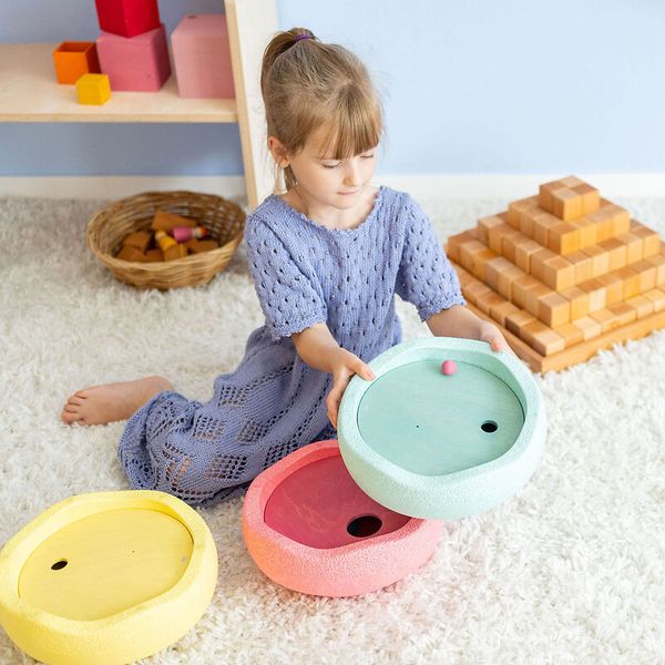 GRIMM´S x Stapelstein® Set pastel, 6 Stapelsteine + 3 Kullerscheiben + 3 Holzkugeln GRIMM´S x Stapelstein® Set pastel, 6 Stapelsteine + 3 Kullerscheiben + 3 Holzkugeln