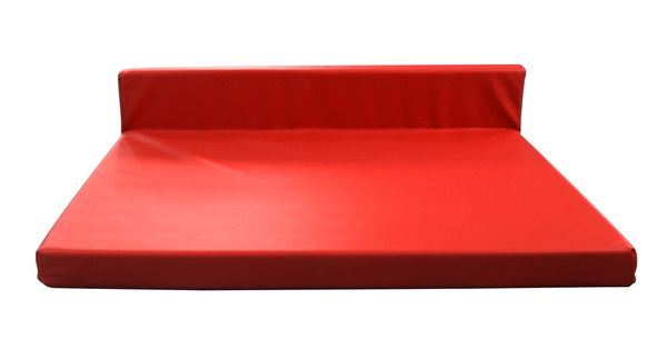 Wickelauflage mit Aufkantung hinten, Kunstleder, 6 cm hoch, Farben & Maße wählbar