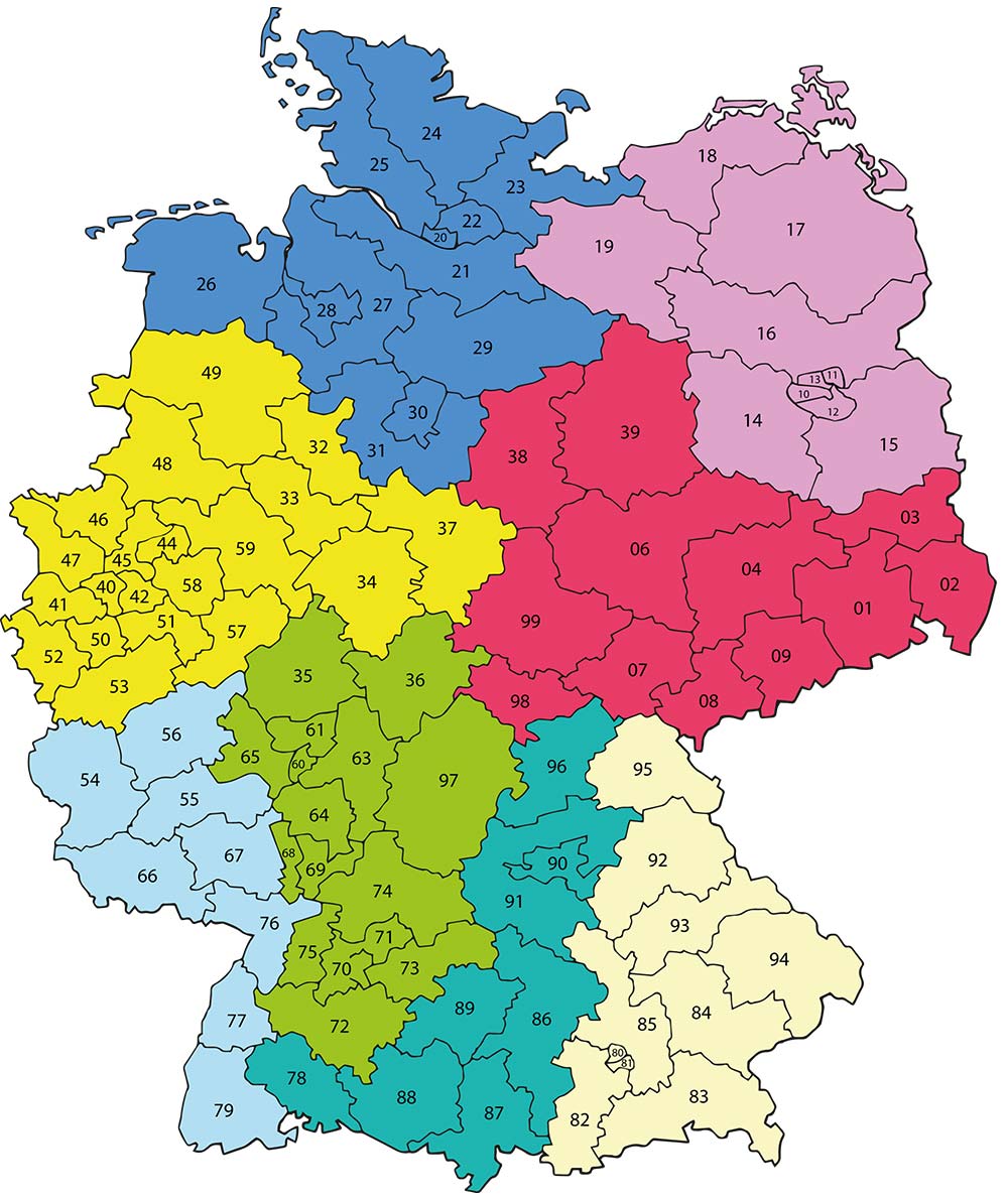Landkarte von Deutschland