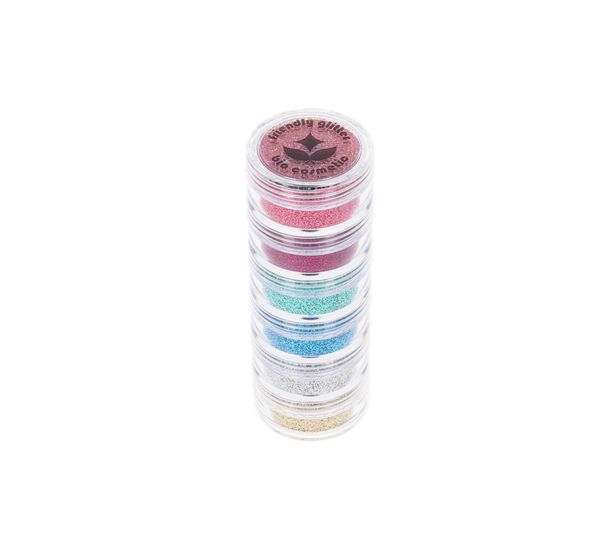 Bio Glitzer Rainbow, 6 Farben, je 5 g Bio Glitzer Rainbow, 6 Farben, je 5 g