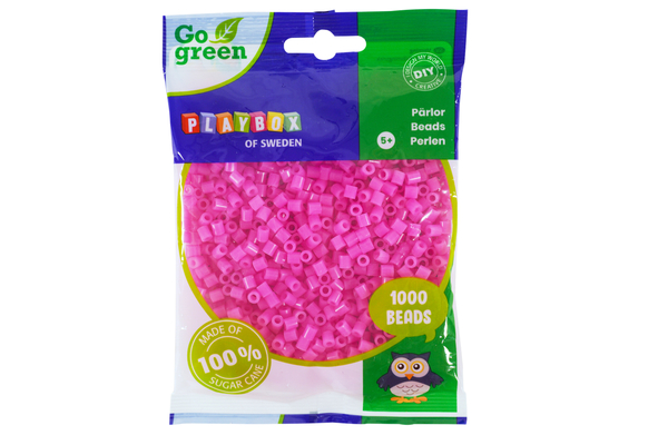 Bügelperlen Go green, 1000 Stück, Farbe wählbar, Nachfüllpackung