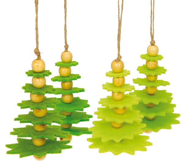 Bastelset "Anhänger - Xmas-Bäumchen", 4er Set  Bastelset "Anhänger - Xmas-Bäumchen", 4er Set