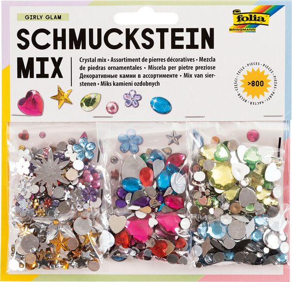 FOLIA Schmucksteine Fun, 800 Stück