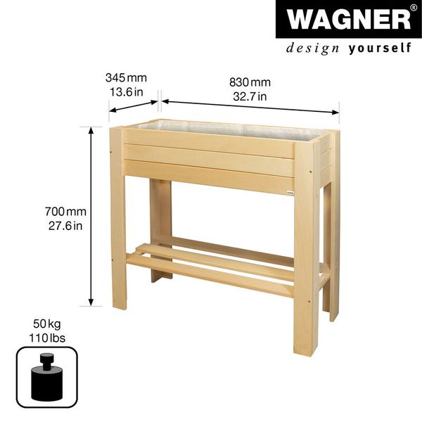 Hochbeet inkl. Pflanztasche, 83x34,5x70 cm Hochbeet inkl. Pflanztasche, 83x34,5x70 cm