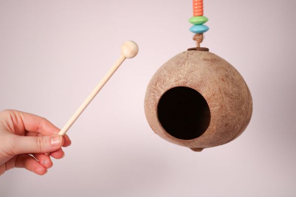 Holzperlen im Eimer pastell, 250g Holzperlen im Eimer pastell, 250g