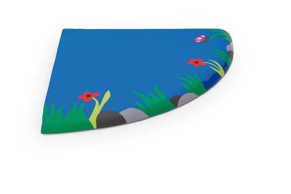 Zubehör, Schwimmzubehör, Mikrofasermatte, blauer Hintergrund, dekoratives Muster