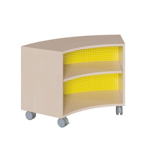 Sechstelkreisschränke mit Lochblechrückwand (B/H/T: 99 x 60 x 48 cm)