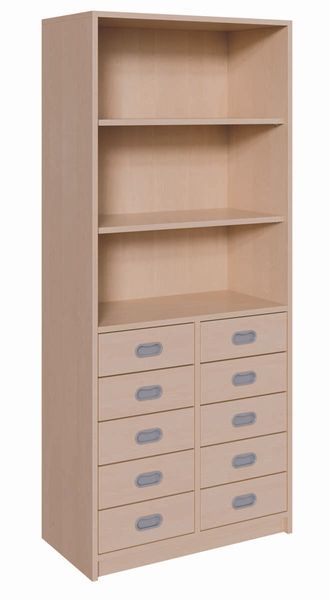 Regal, Schrank, Kombination, Schubladen, Regalanordnung