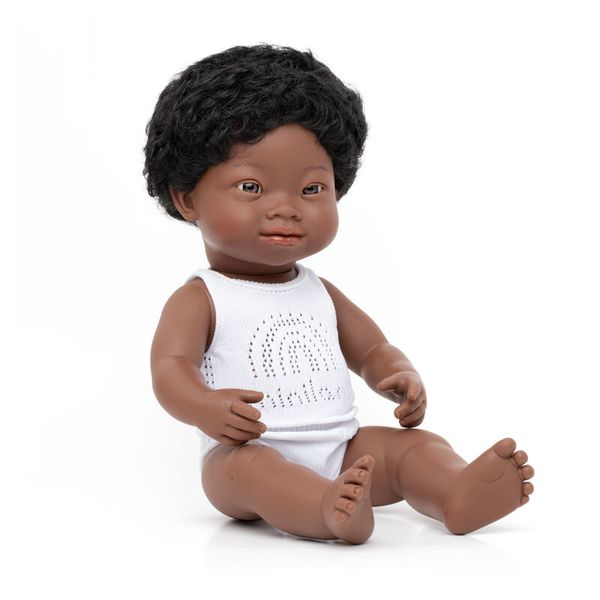 Puppe Junge afrikanisch mit Downsydrom - 38 cm Puppe Junge afrikanisch mit Downsydrom - 38 cm
