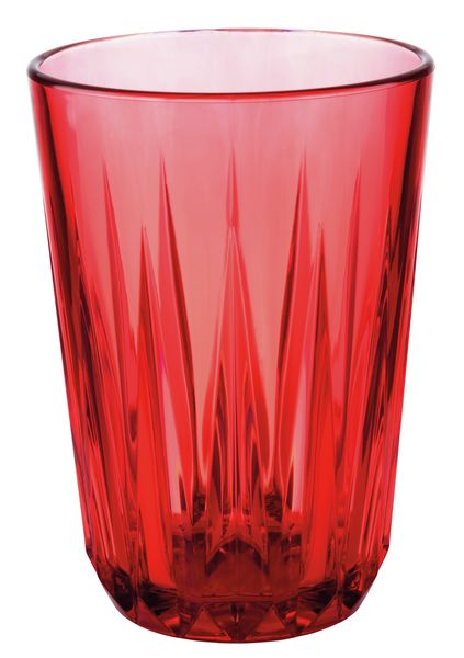 glas, roter glas, gläser, kantig muster, transparent