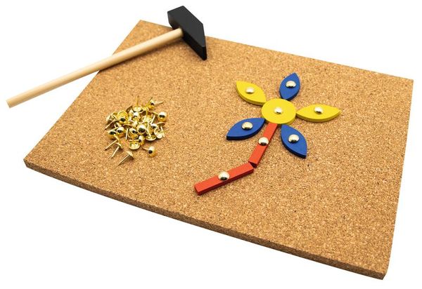 Nagelspiele Gruppenbox (5 Platten, 5 Hammer, 500 Nägel, 500 Holzteile)