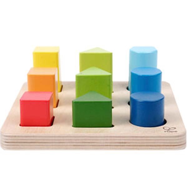 HAPE Farben- und Formensortierer, 10 Teile aus Holz, ab 18  Monate